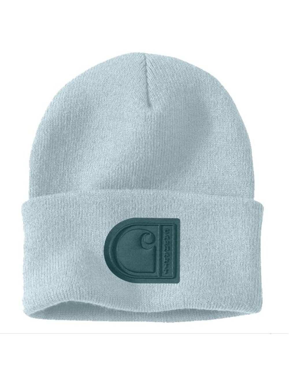 Cozy Knit Cuffed Beanie with Patch for Men - Warm Winter Hat, Stylish